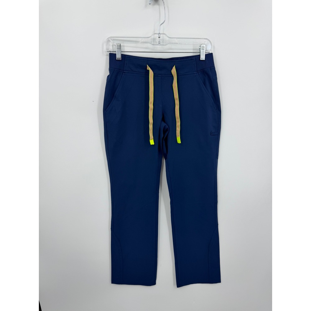 Medelita Argon Scrub Pant Women XS Navy Blue Neon Drawstring EB11705
